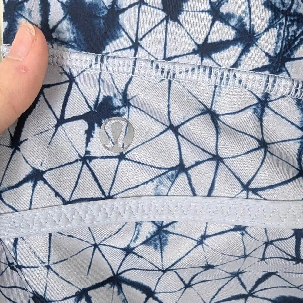 Lululemon | Pedal Pace Crop Star Crushed Silver Fox Deep Navy Size 10